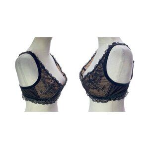 VICTORIA'S SECRET Bra Very Sexy Lace Corset Wire Style Black L 92-21